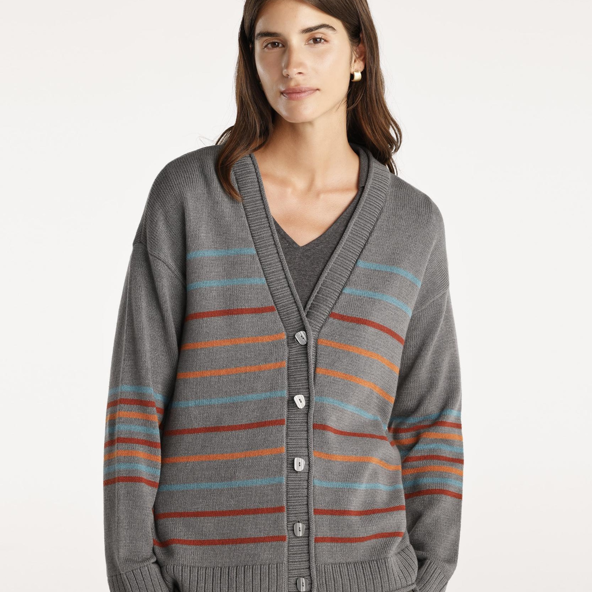 YARGICI V Yaka Oversıze Hırka