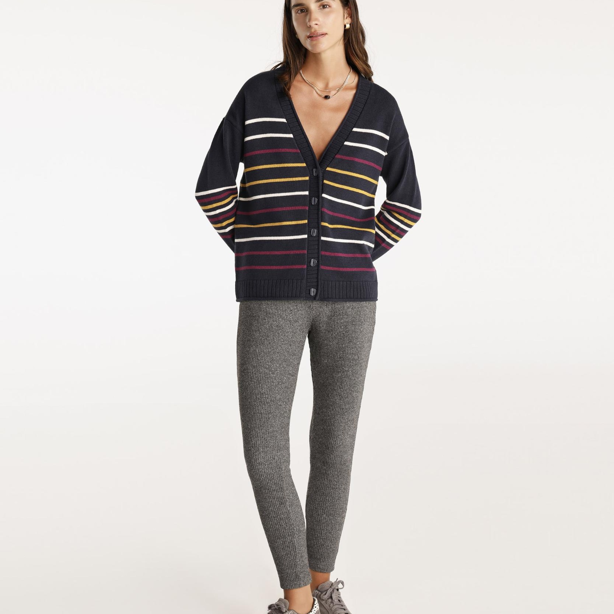 YARGICI V Yaka Oversıze Hırka