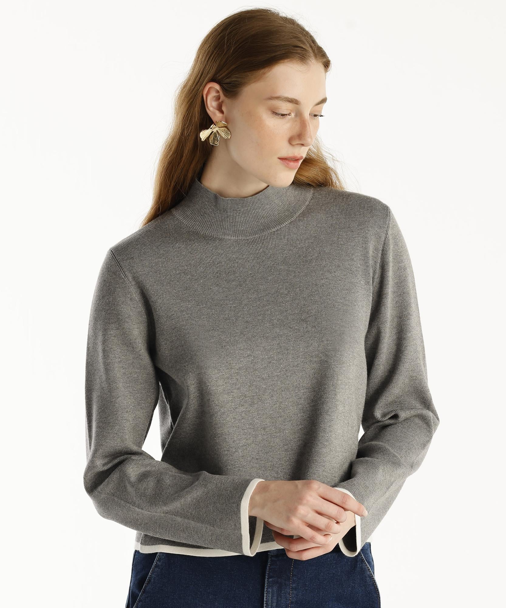  YARGICI Dik Yakalı Uzun Kollu Kazak