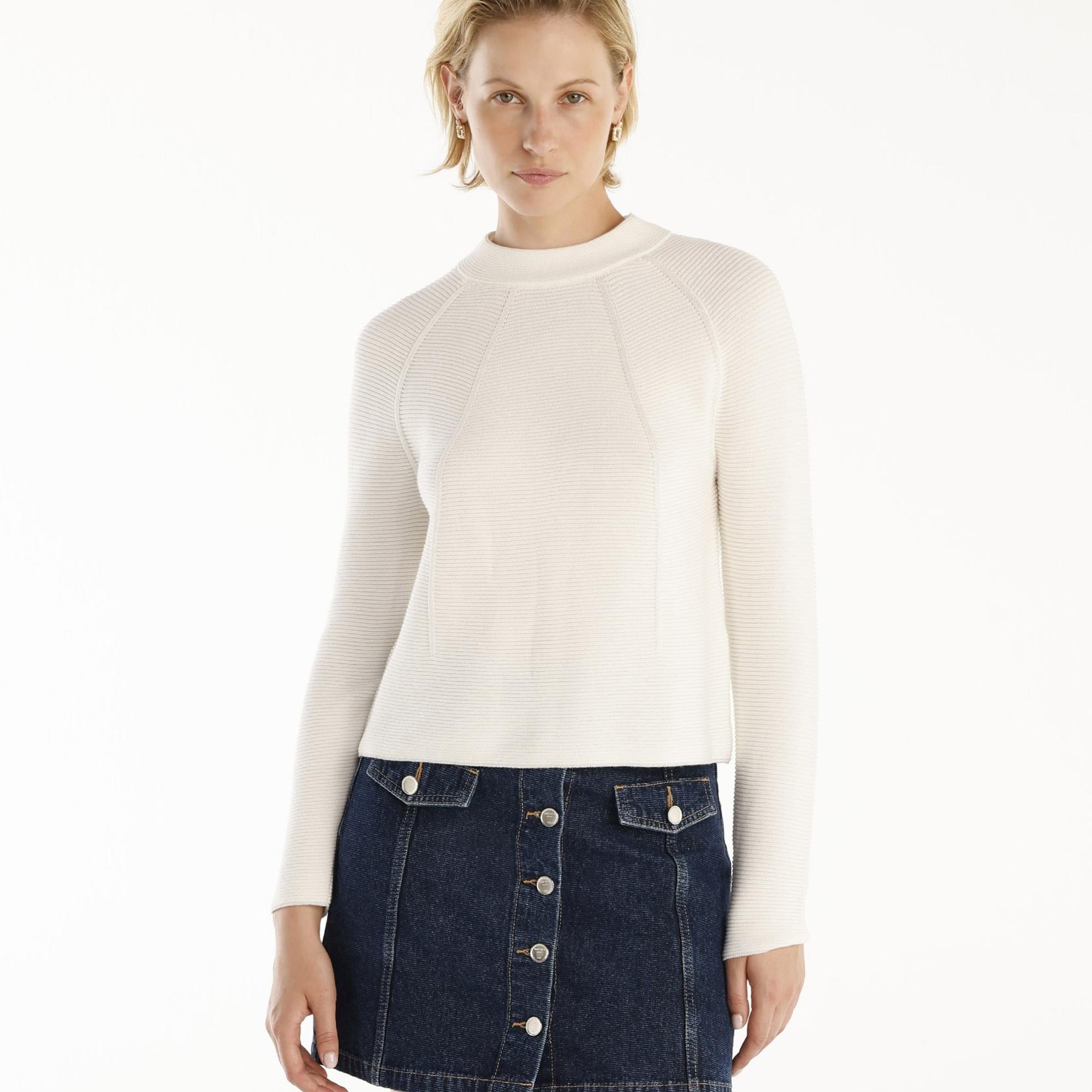 YARGICI Dik Yakalı Reglan Kollu Kazak