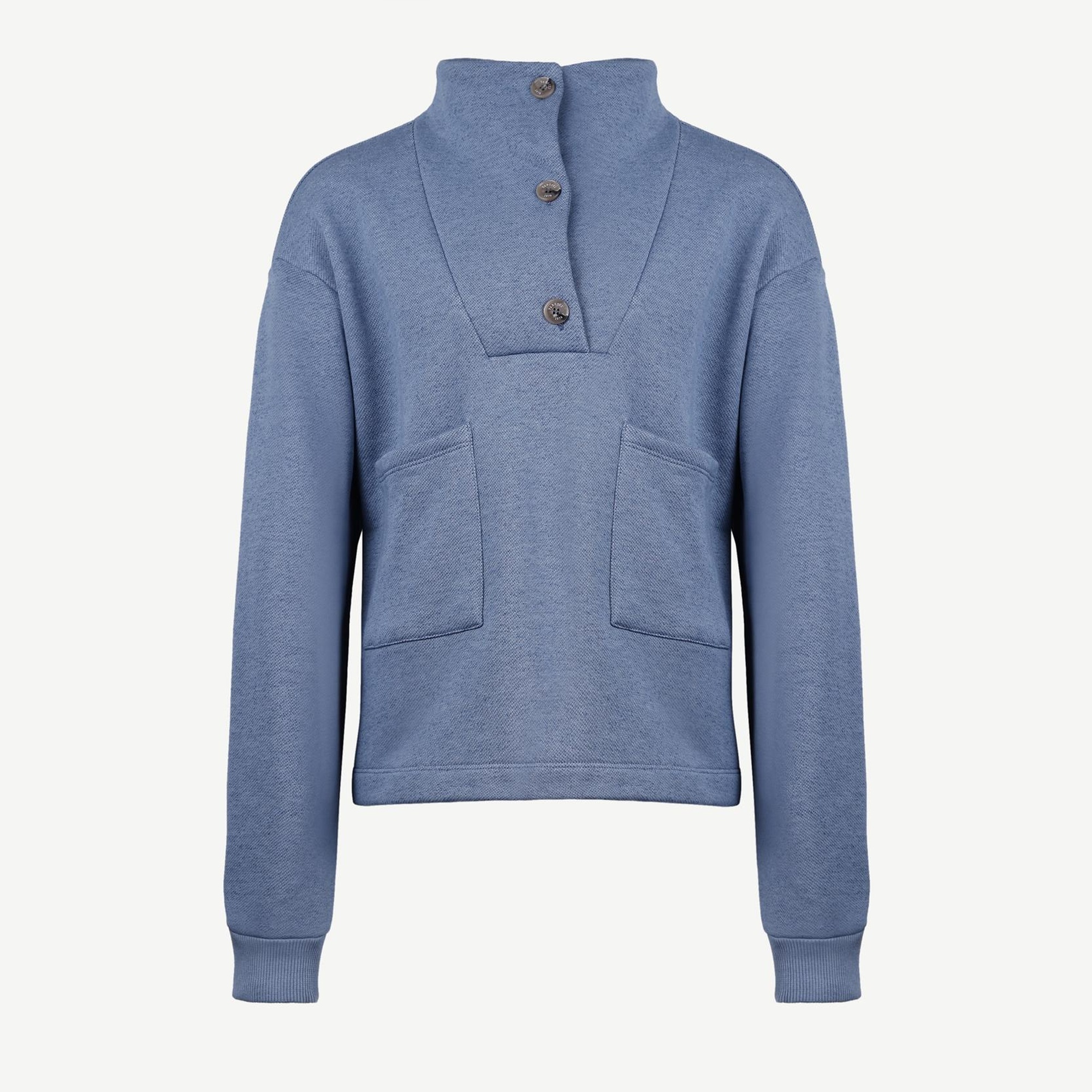 YARGICI Ön Cep Detaylı Dik Yakalı Sweatshirt