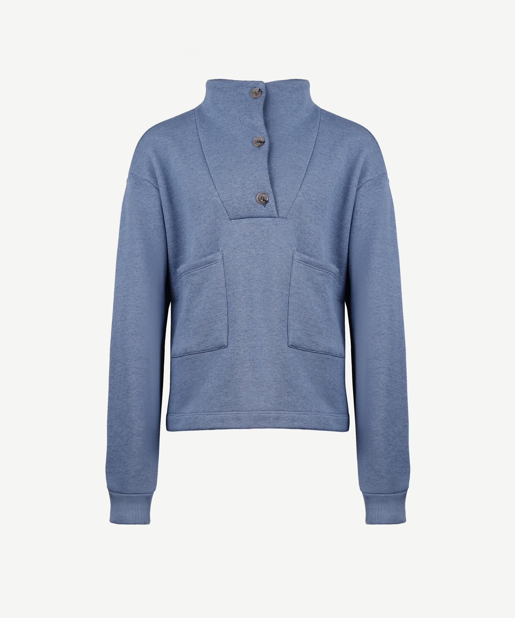  YARGICI Ön Cep Detaylı Dik Yakalı Sweatshirt