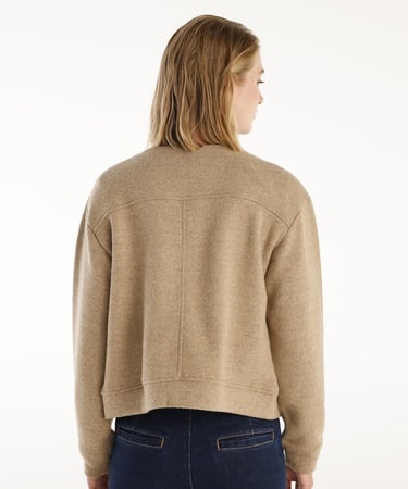  YARGICI Bisiklet Yakalı Cep Detaylı Hırka