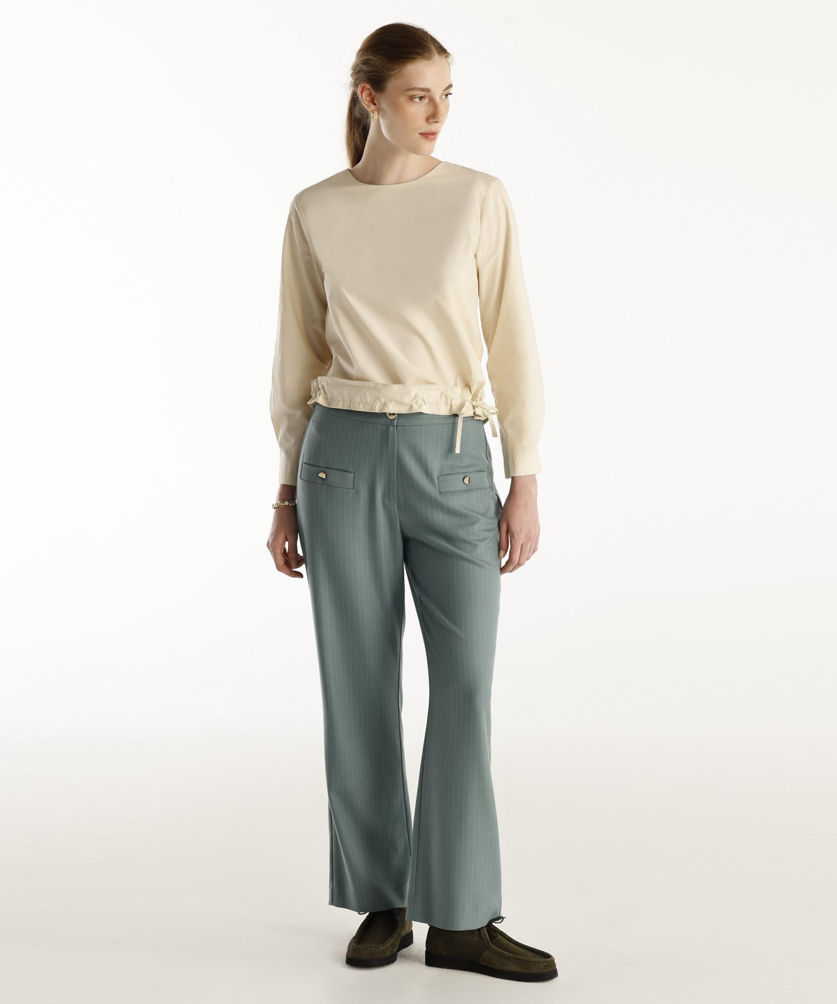  YARGICI Düğme Detaylı Pantolon