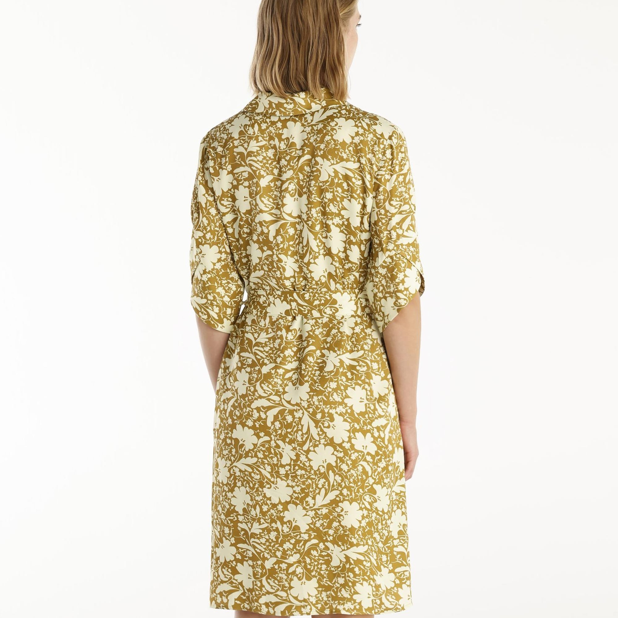 YARGICI Kuşaklı Uzun Kollu Gömlek Elbise