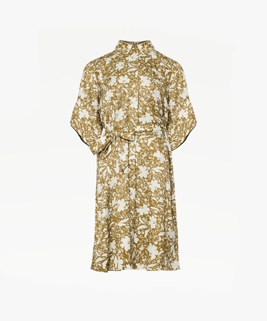  YARGICI Kuşaklı Uzun Kollu Gömlek Elbise