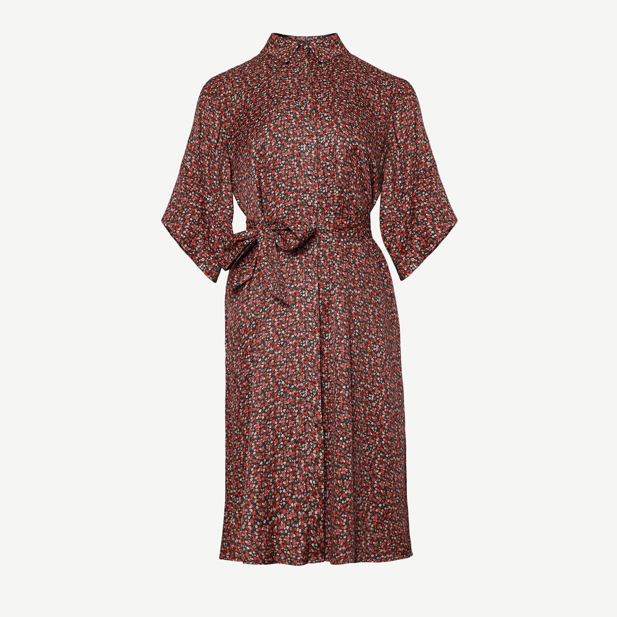 YARGICI Kuşaklı Uzun Kollu Gömlek Elbise