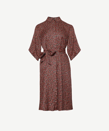  YARGICI Kuşaklı Uzun Kollu Gömlek Elbise