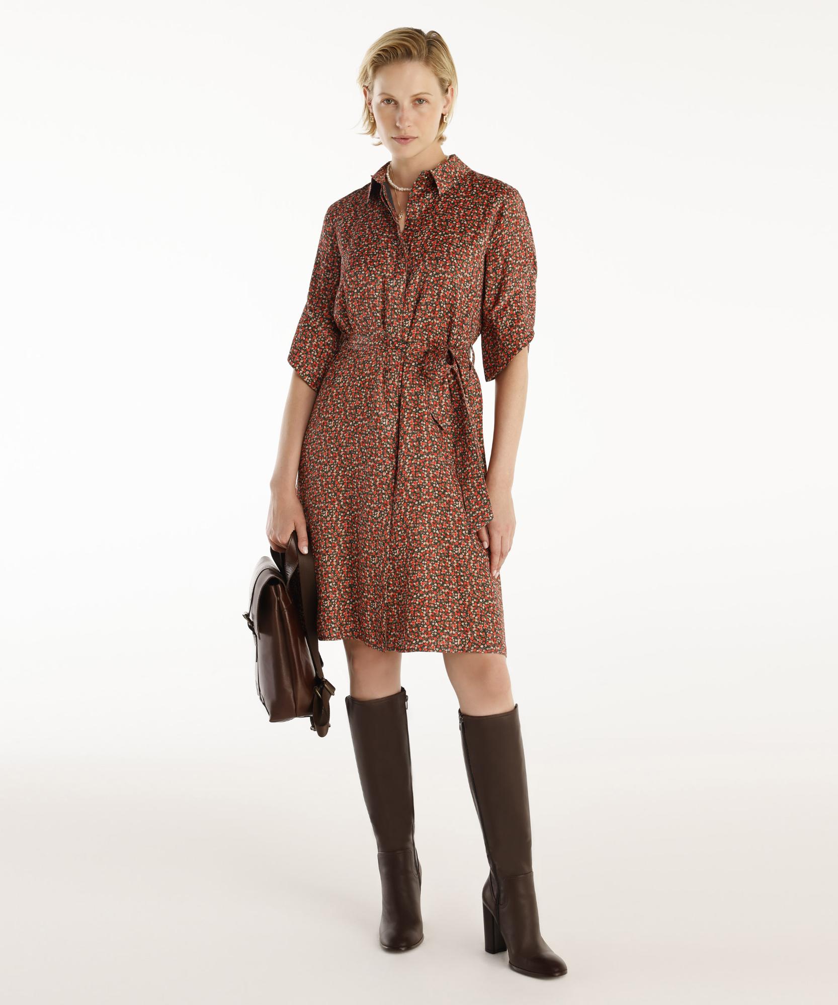  YARGICI Kuşaklı Uzun Kollu Gömlek Elbise