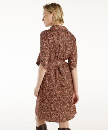  YARGICI Kuşaklı Uzun Kollu Gömlek Elbise