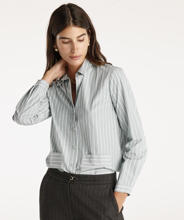  Önü Cepli Uzun Kollu Gömlek