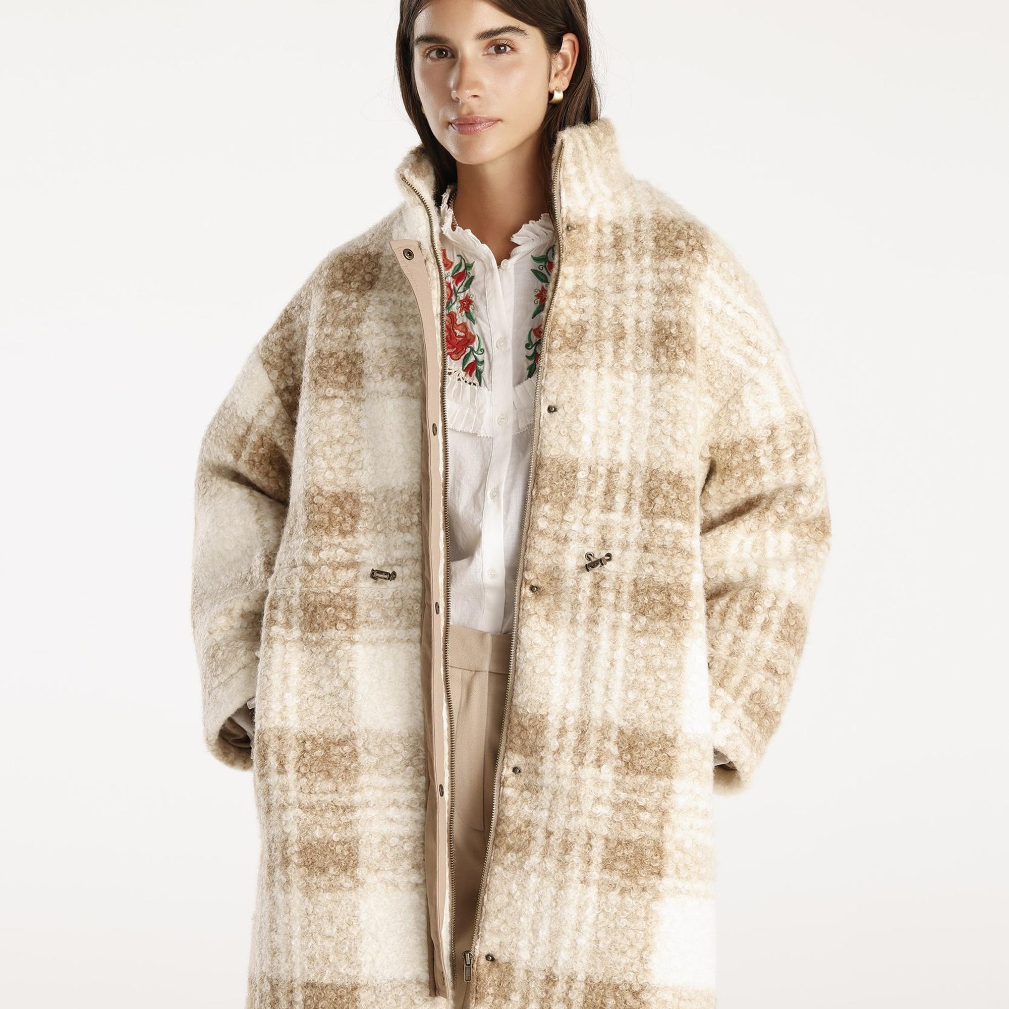 YARGICI Beli Lastikli Çıtçıtlı Palto