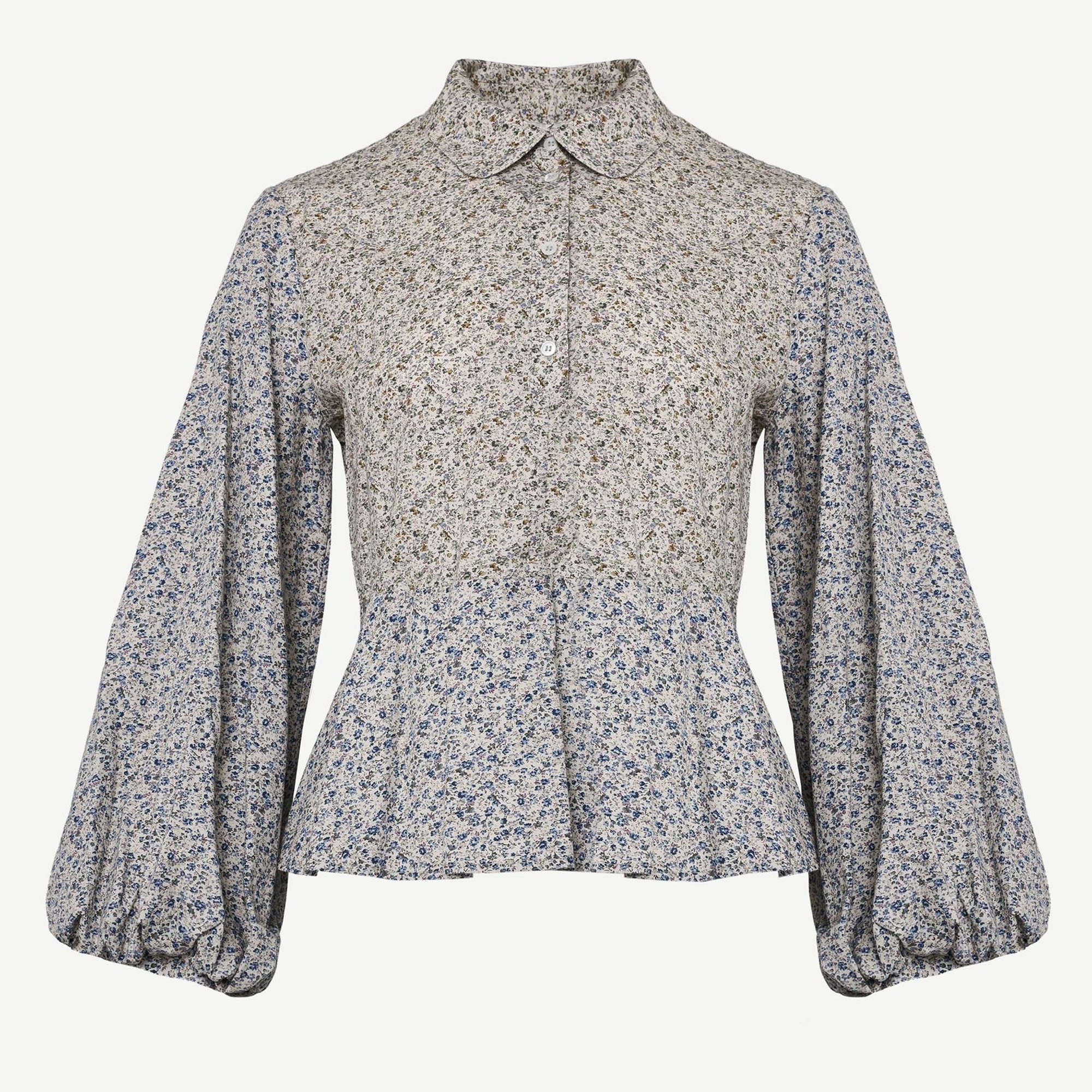 YARGICI Yarım Patlı Balon Kollu Bluz