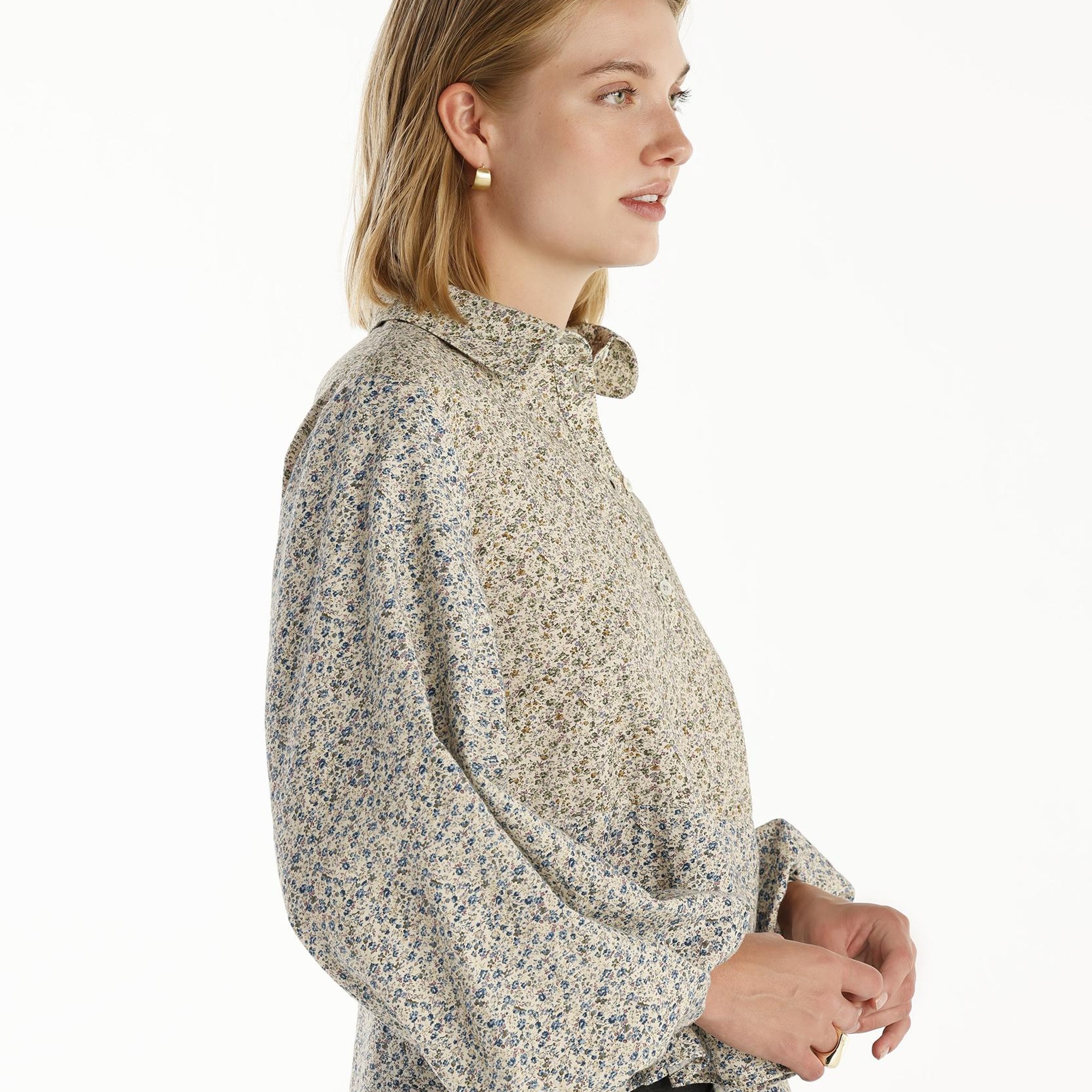 YARGICI Yarım Patlı Balon Kollu Bluz