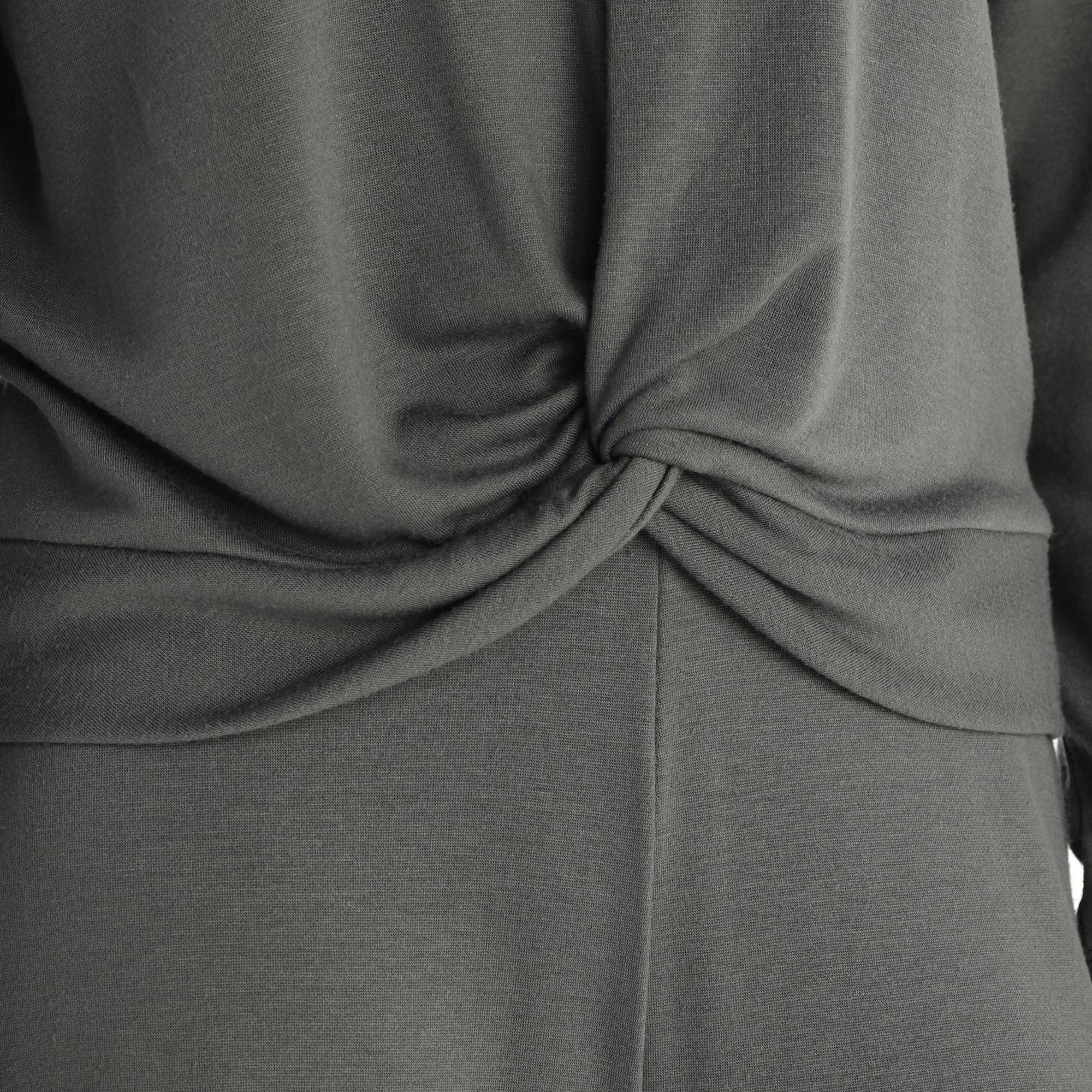 YARGICI Uzun Kollu Önü Büzgü Detaylı T-Shirt