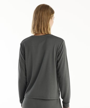  YARGICI Uzun Kollu Önü Büzgü Detaylı T-Shirt