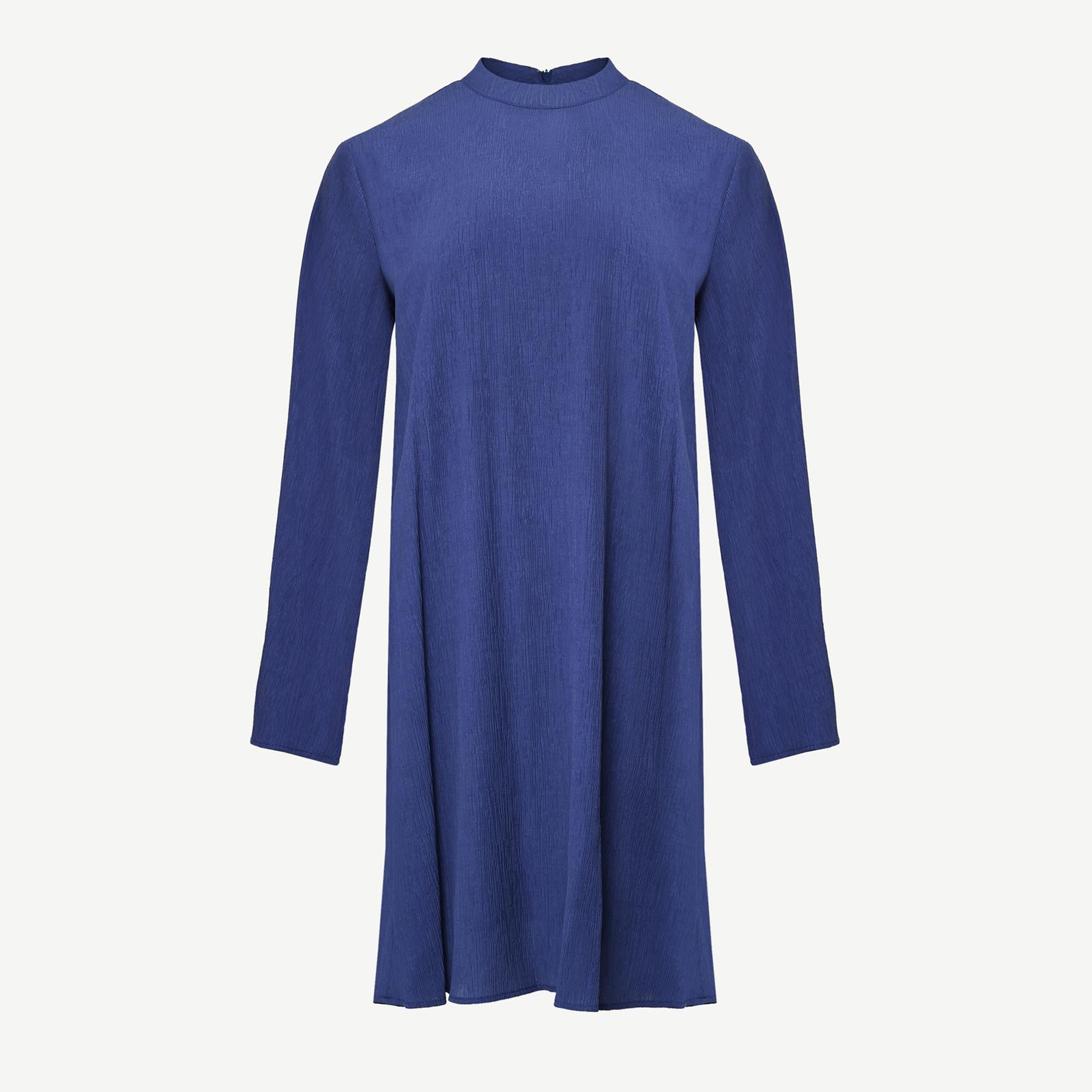 YARGICI Bisiklet Yaka Uzun Kollu Kısa Elbise