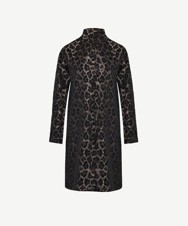  YARGICI Dik Yaka Cepli Uzun Kollu Kısa Elbise