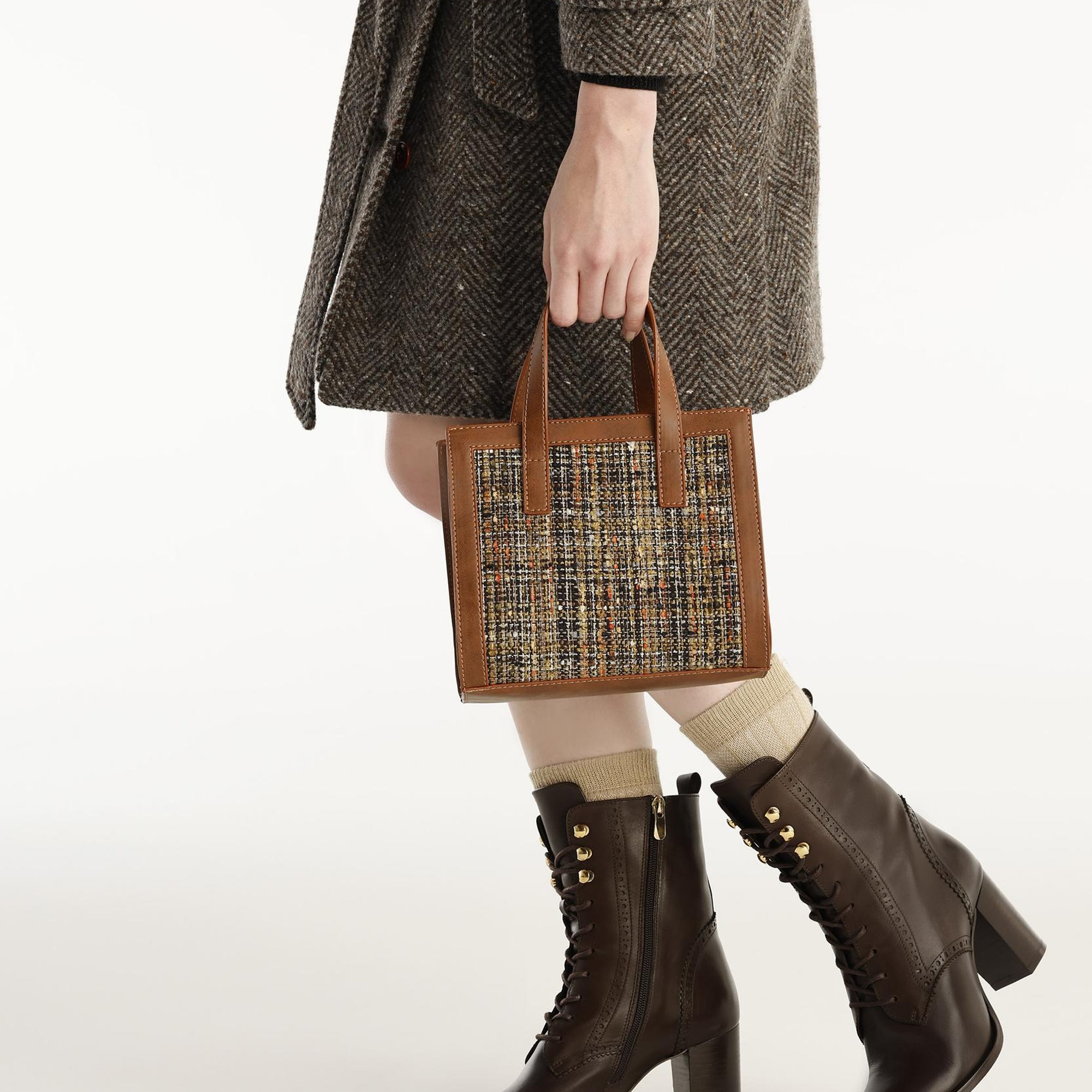 YARGICI Simli Kumaşlı Omuz Çantası