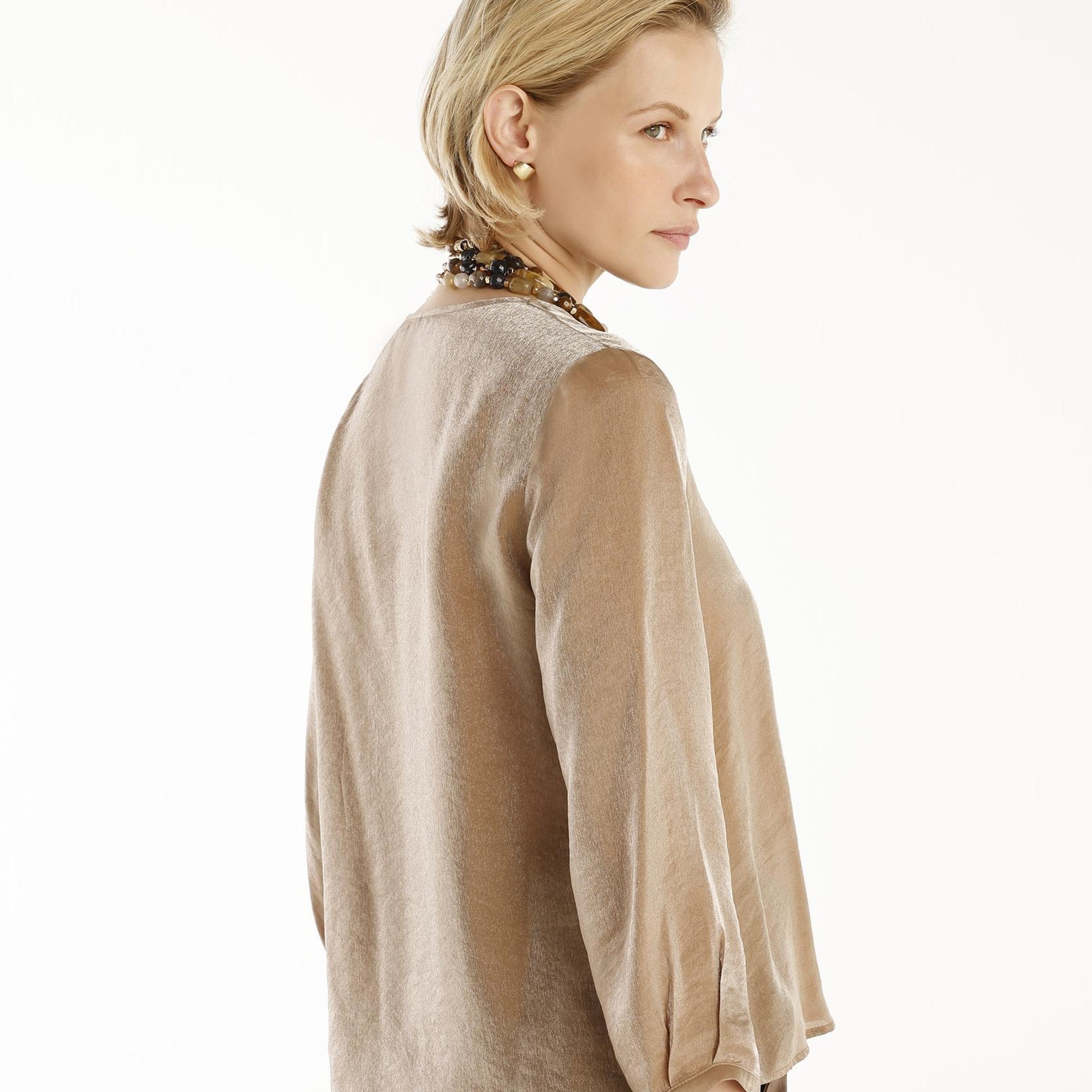 YARGICI Yaka Detaylı Uzun Kollu Bluz