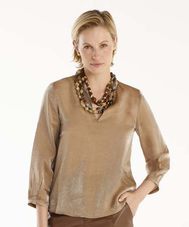  YARGICI Yaka Detaylı Uzun Kollu Bluz