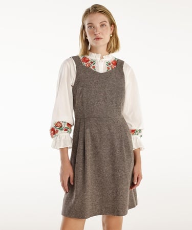  YARGICI Pile Detaylı Kısa Elbise