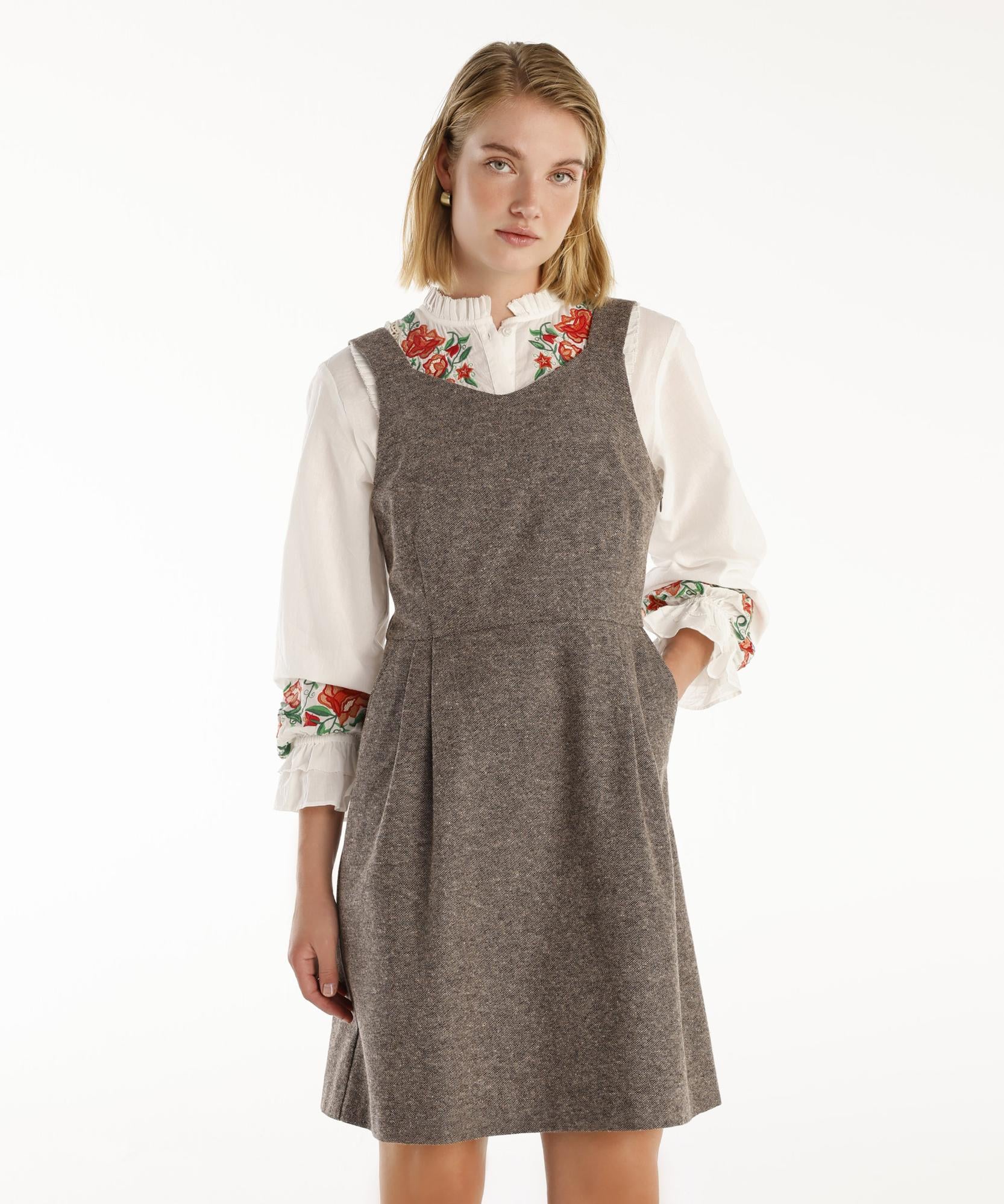  YARGICI Pile Detaylı Kısa Elbise