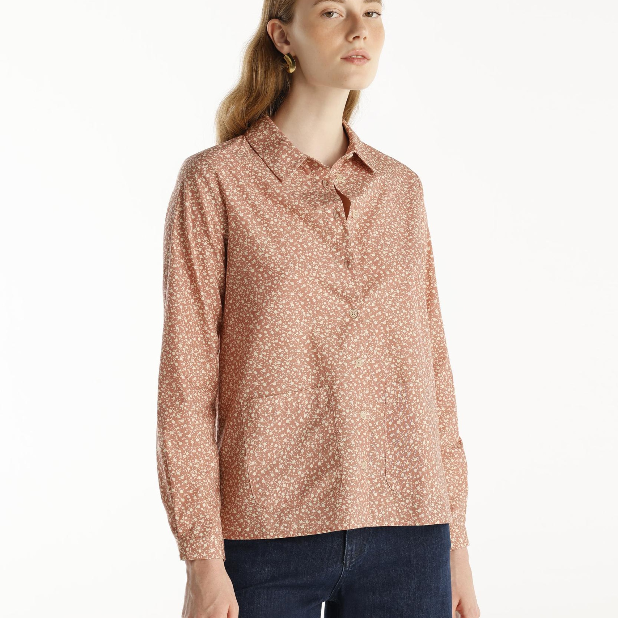 YARGICI Önü Cepli Uzun Kollu Gömlek