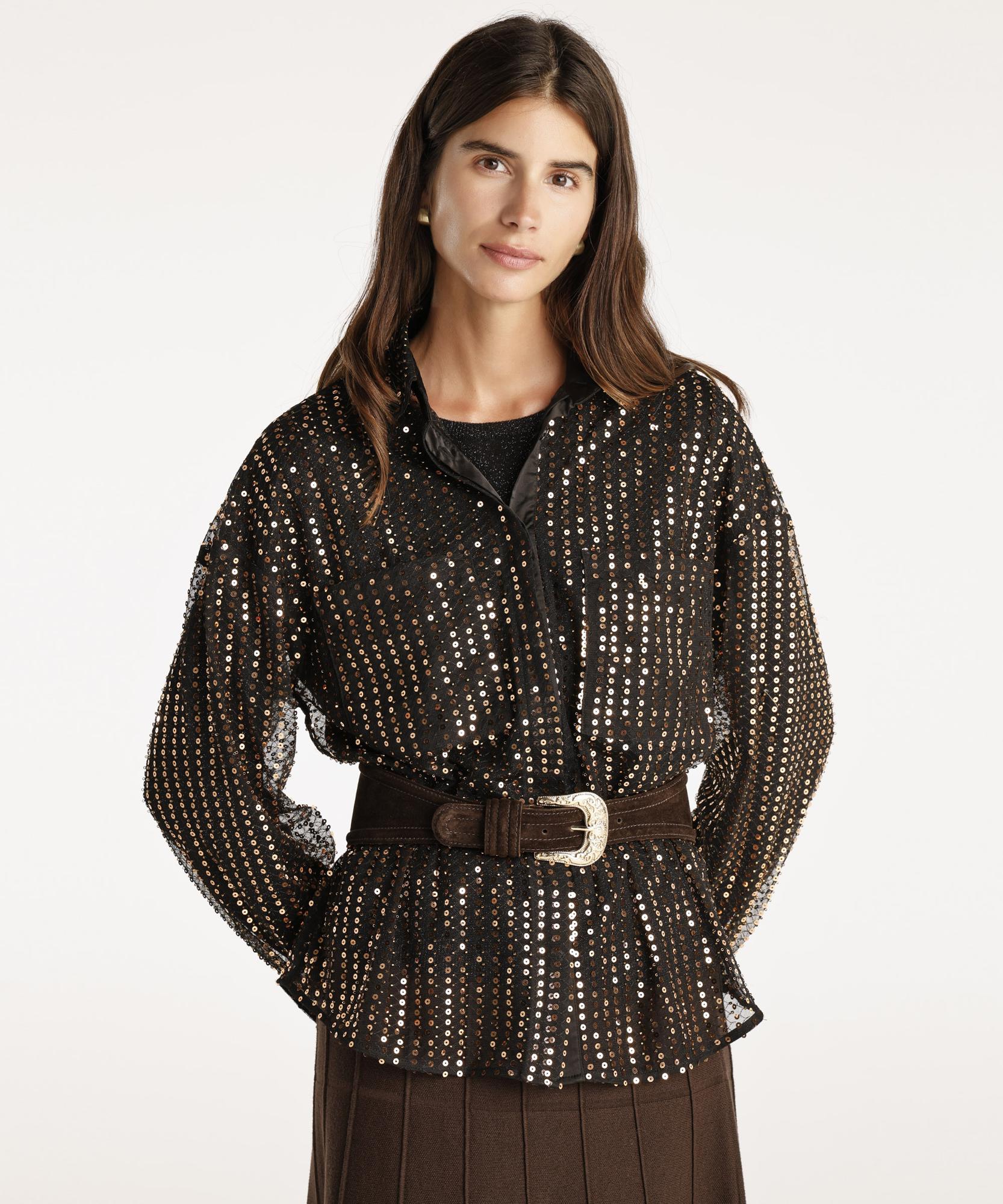  YARGICI Payetli Gömlek