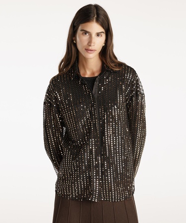  YARGICI Payetli Gömlek