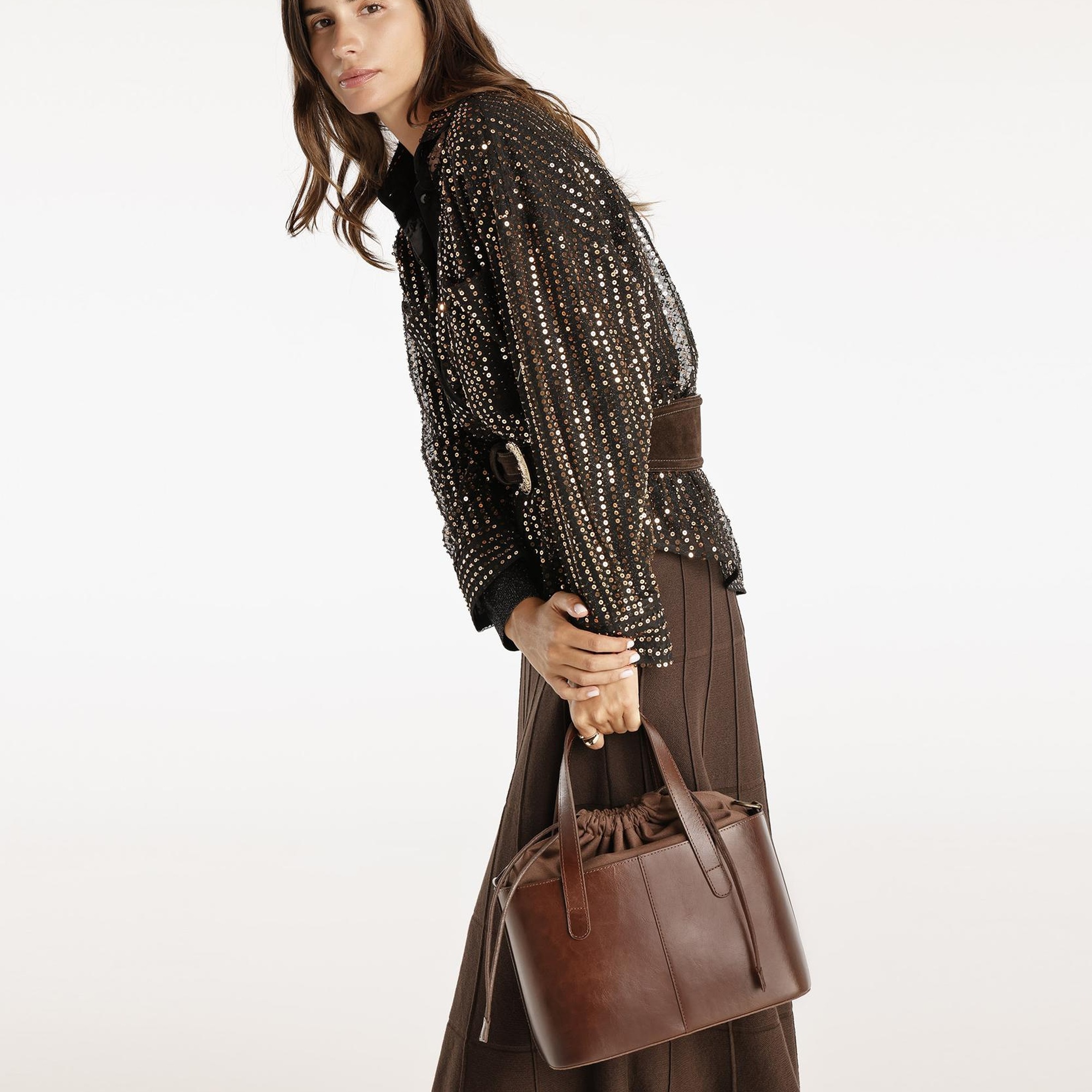 YARGICI Payetli Gömlek