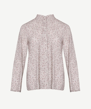  YARGICI Yakası Fırfırlı Uzun Kollu Gömlek