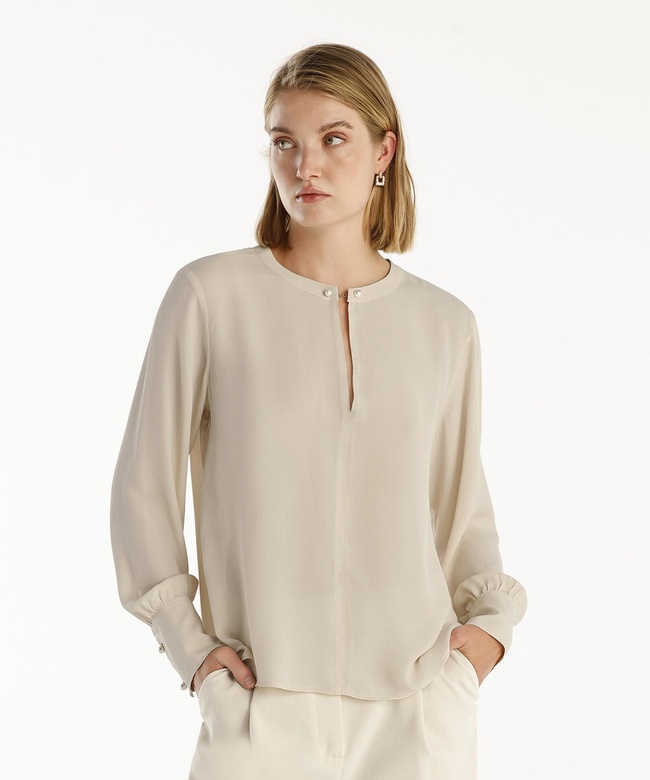  YARGICI Yaka Detaylı Bluz