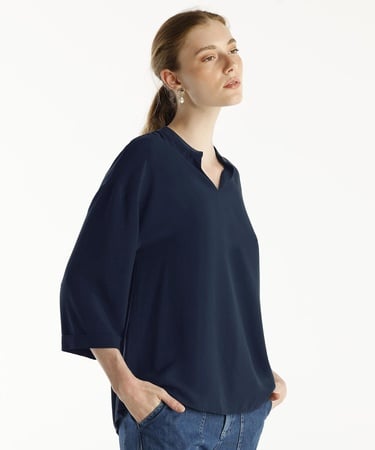  YARGICI Yaka Detaylı Bluz