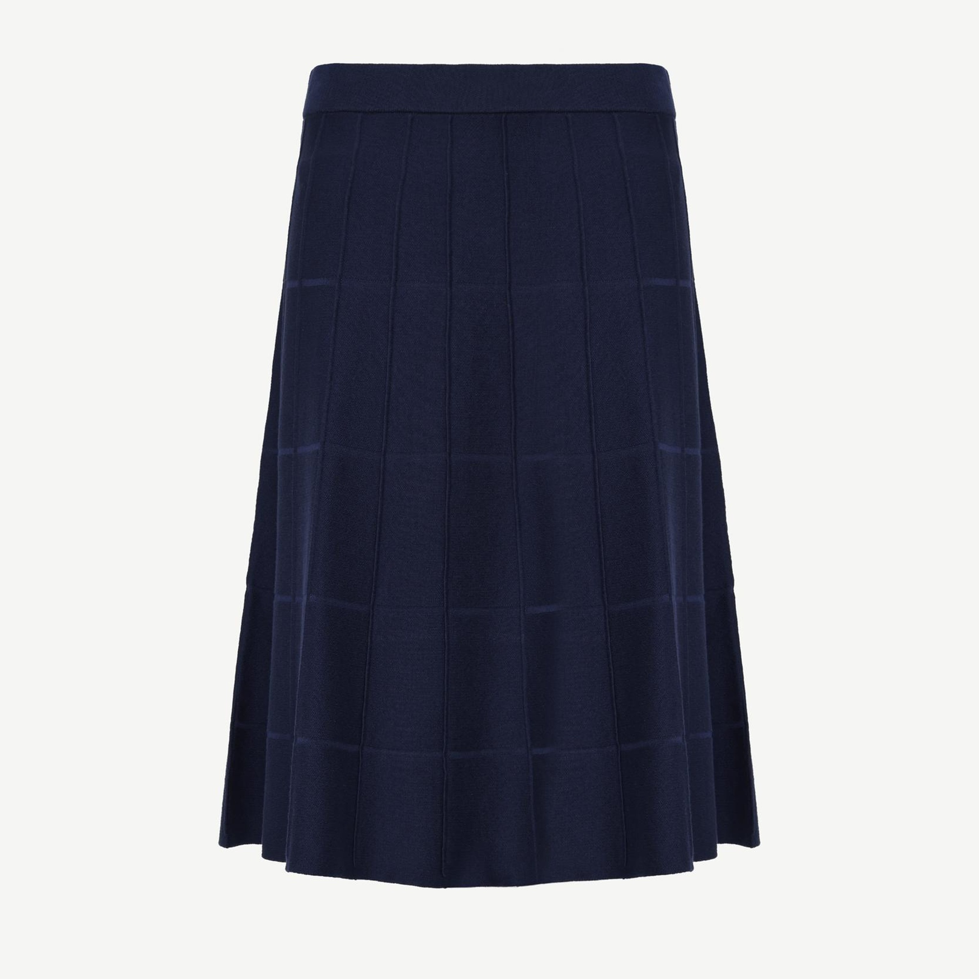 YARGICI Dekorlu Diz Altı Triko Etek