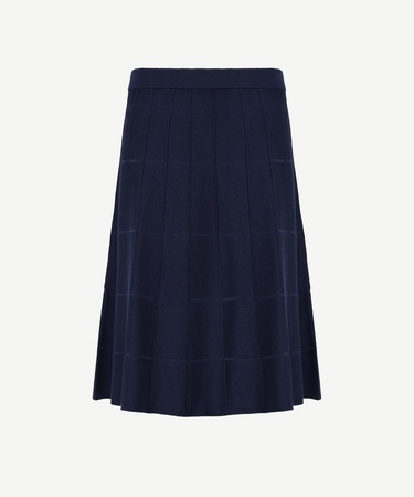  YARGICI Dekorlu Diz Altı Triko Etek