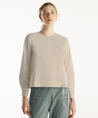  YARGICI Önü Bağlama Detaylı Bluz