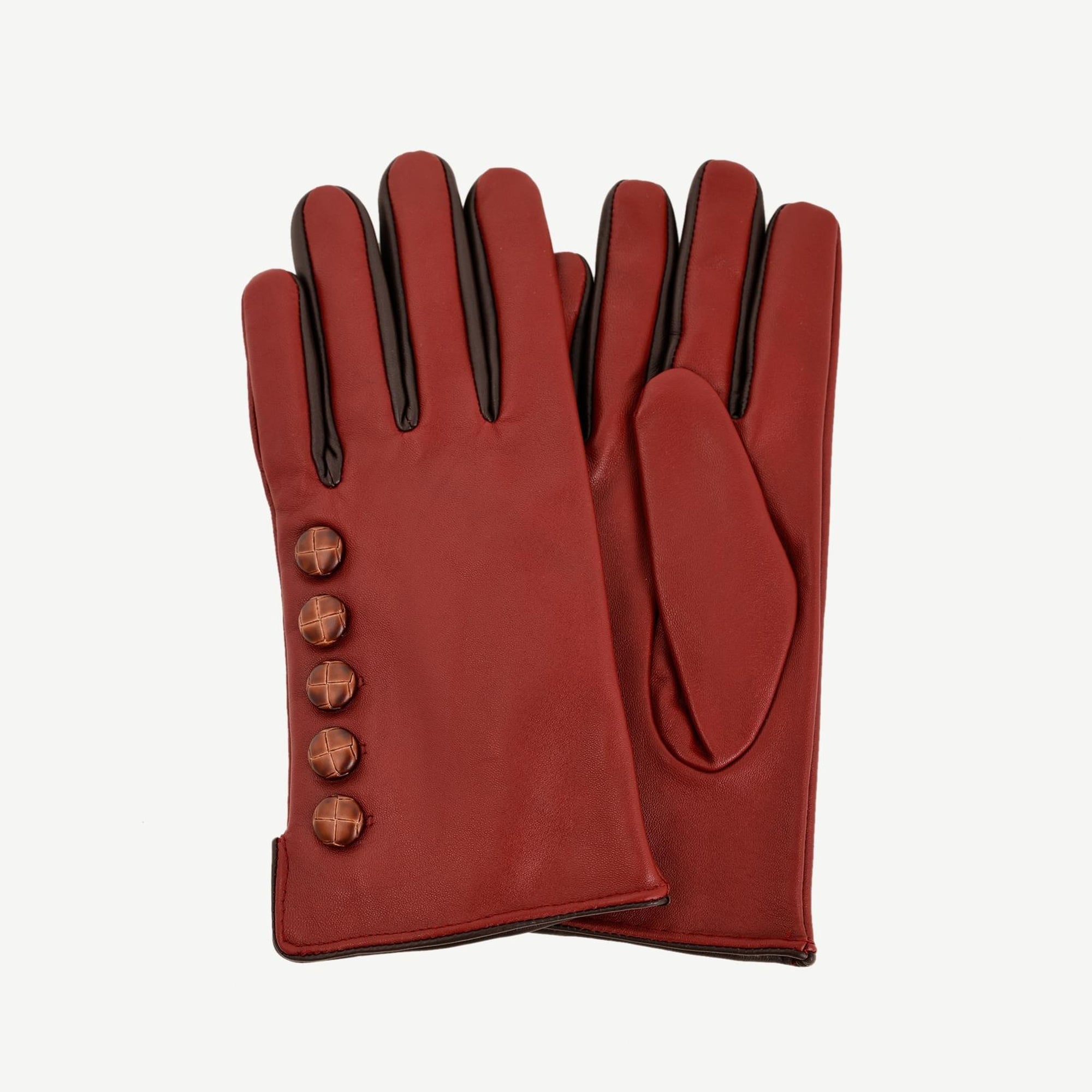 YARGICI Düğme Detaylı Deri Eldiven