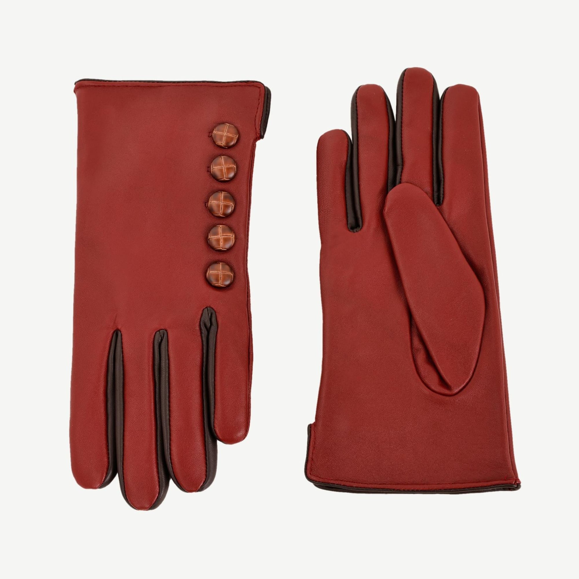 YARGICI Düğme Detaylı Deri Eldiven