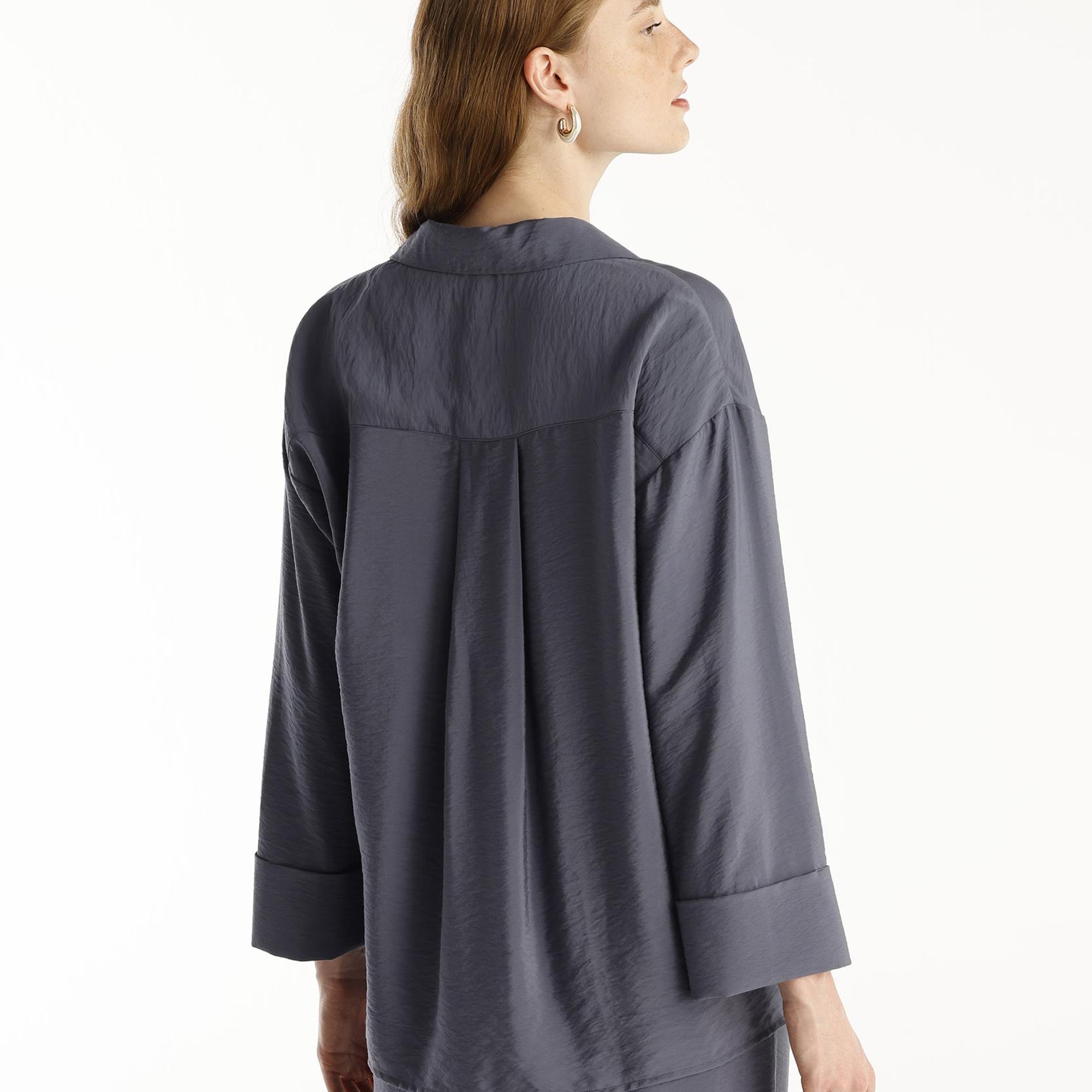 YARGICI Bol Kesim Kruvaze Ceket