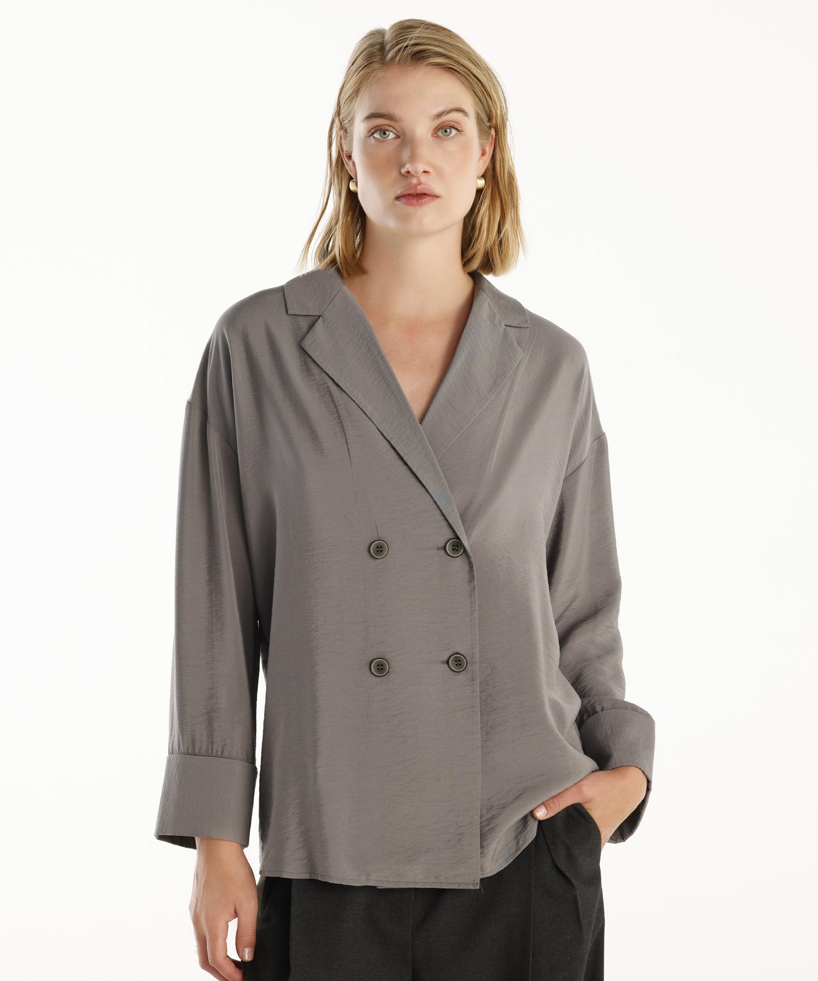  YARGICI Bol Kesim Kruvaze Ceket