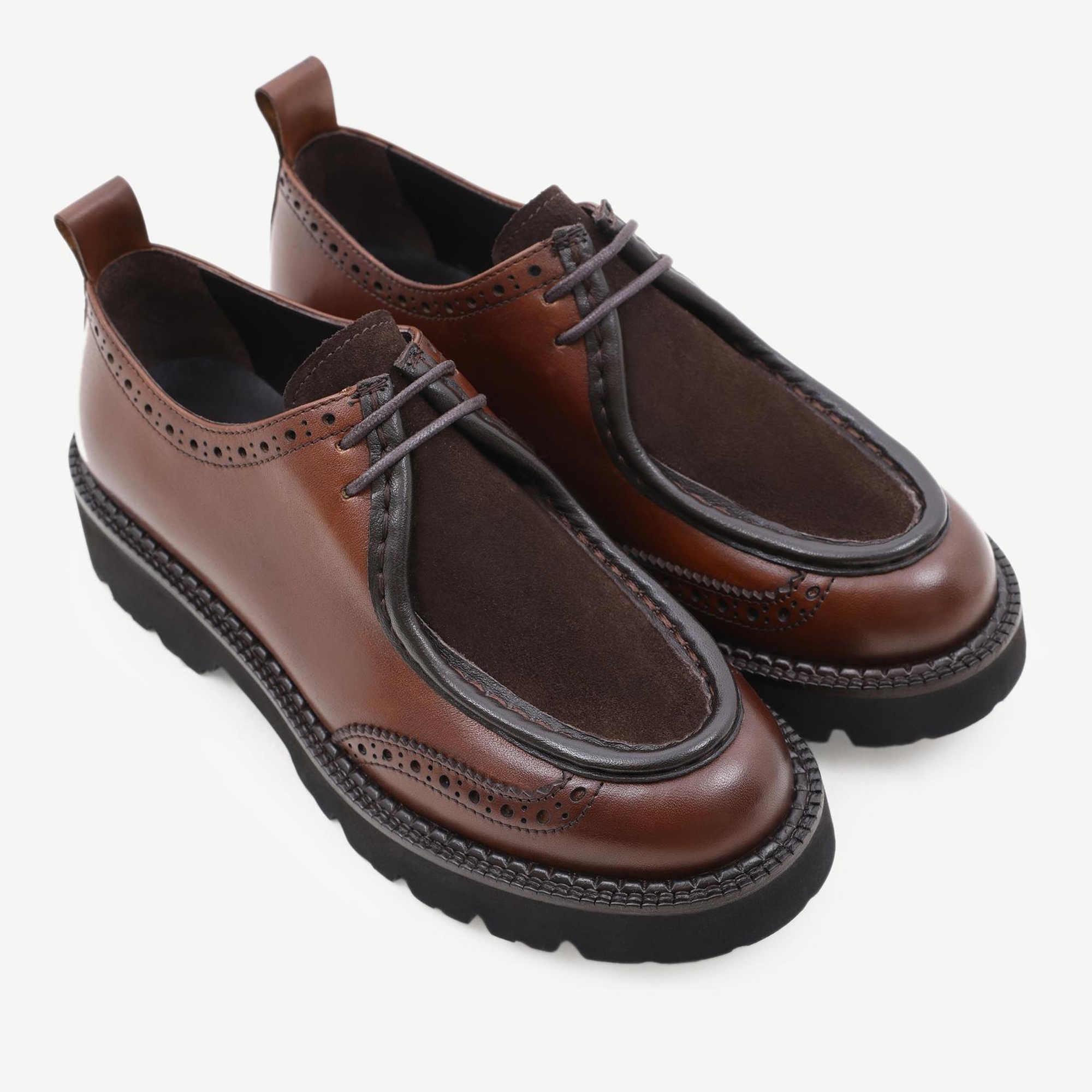 YARGICI İki Bağlı Deri Ayakkabı