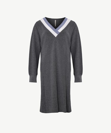  YARGICI V-Yakalı Triko Elbise