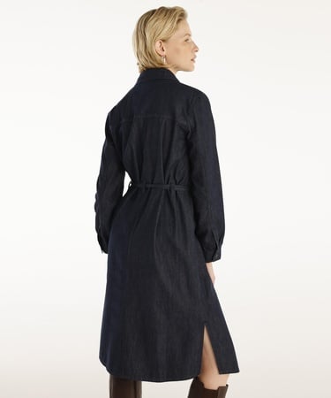  YARGICI Kemer Detaylı Denim Elbise