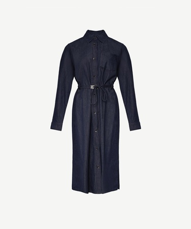  YARGICI Kemer Detaylı Denim Elbise