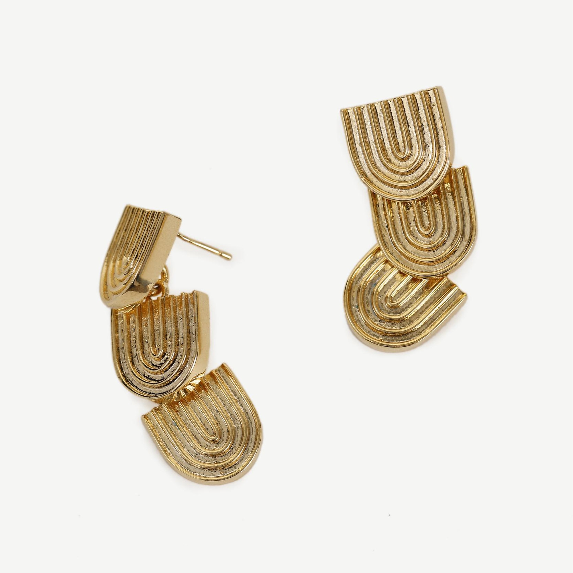 YARGICI Dokulu Gold Küpe