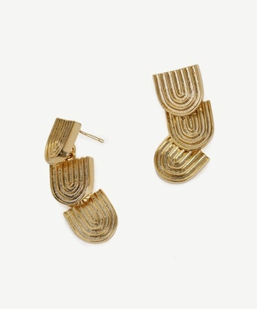  YARGICI Dokulu Gold Küpe