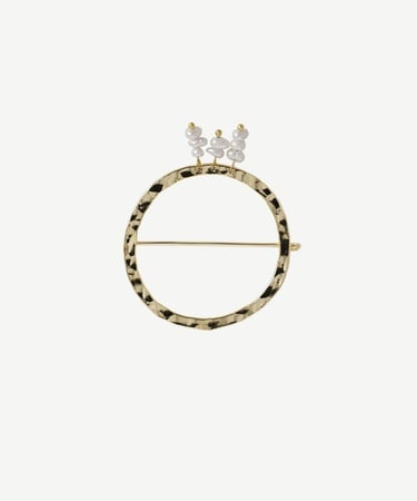  YARGICI Barok İnci Detaylı Broş