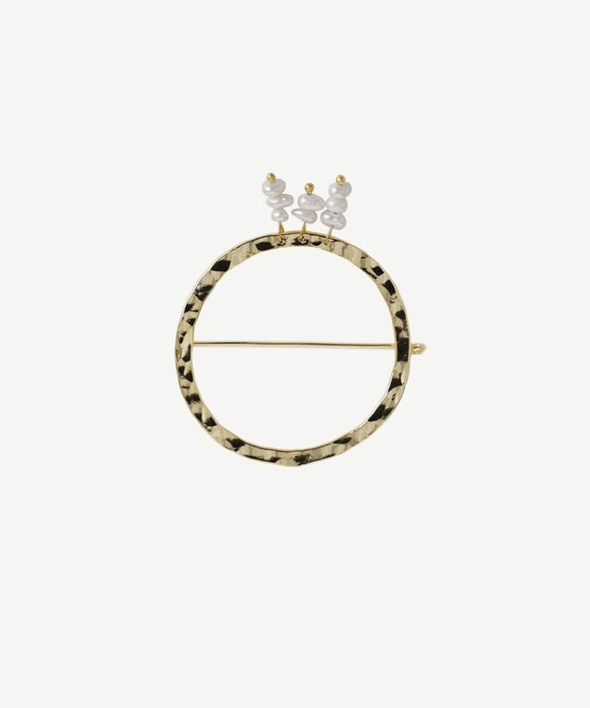  YARGICI Barok İnci Detaylı Broş