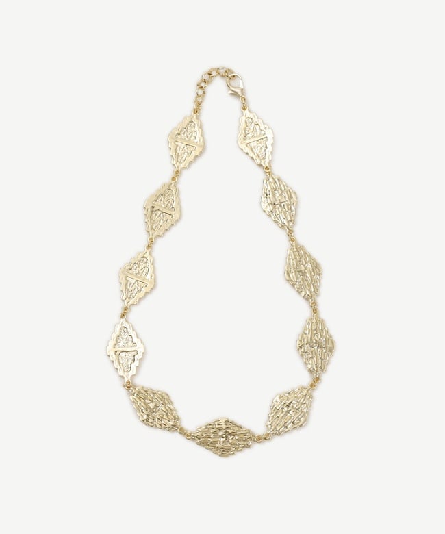  YARGICI Dokulu Gold Kolye